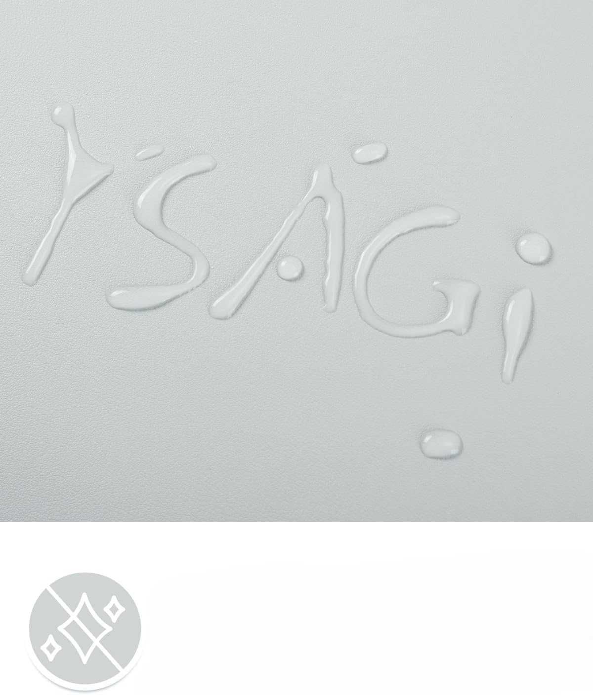 Podkładka YSAGi 80x40 cm srebrnoszara skóra biurko laptop