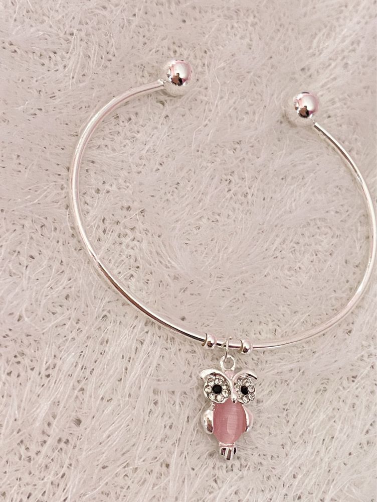 Pulseira tipo escrava - mocho / coruja ajustavel (novo)