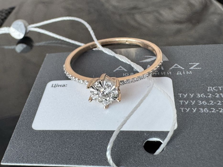 Золотое кольцо с бриллиантами 585 проба распродажа акция