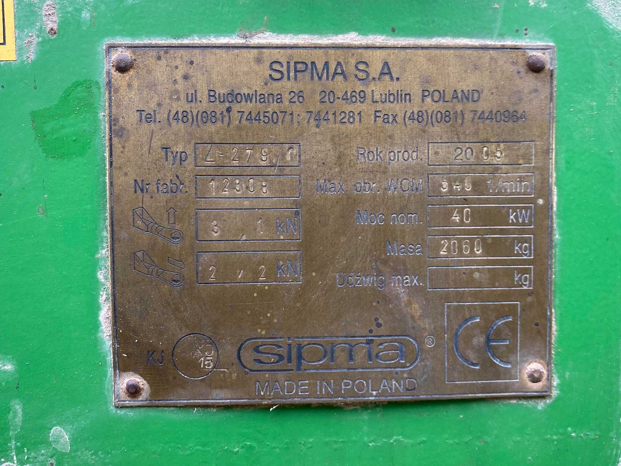 Sprzedam prasę SIPMA Z - 279/1 rok 2005
