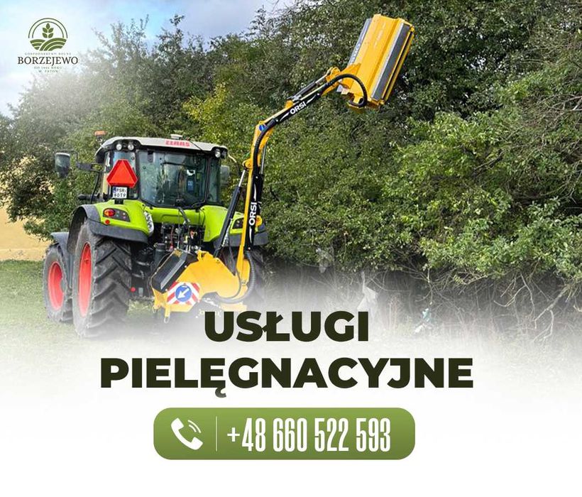 Usługi pielęgnacyjne, koszenie poboczy