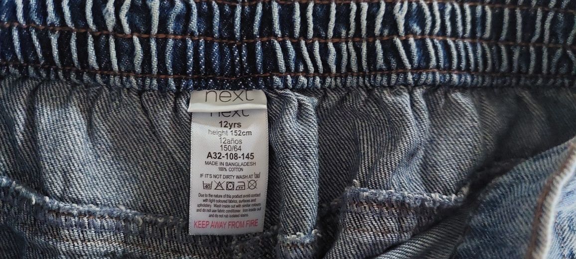Spodnie jeansowe, Next, 152, bdb