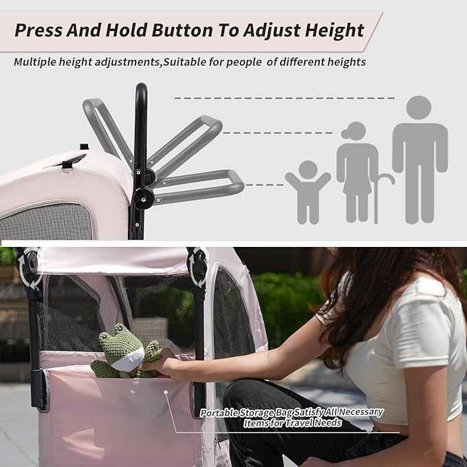 Wózek dla psa kota transporter na kółkach do 20kg