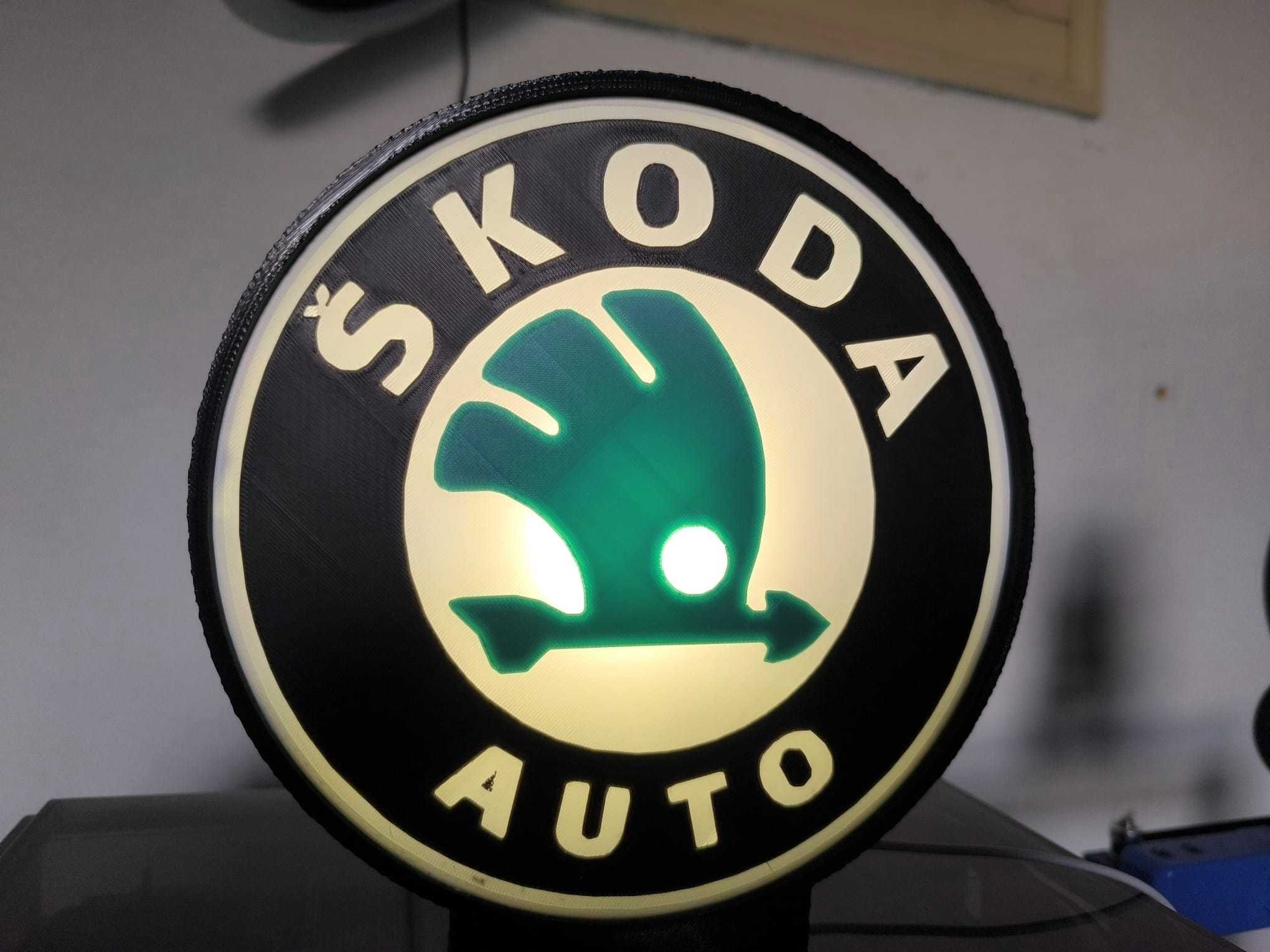 Luminaria decorativa / Lightbox Skoda (logo 90s)