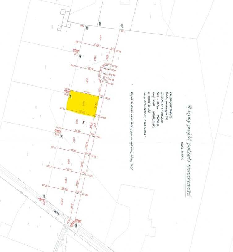 Działka budowlana z WZ i projektem Łódź Okólna 843 mkw