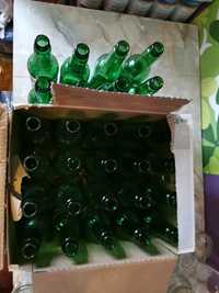 Butelki zielone szklane