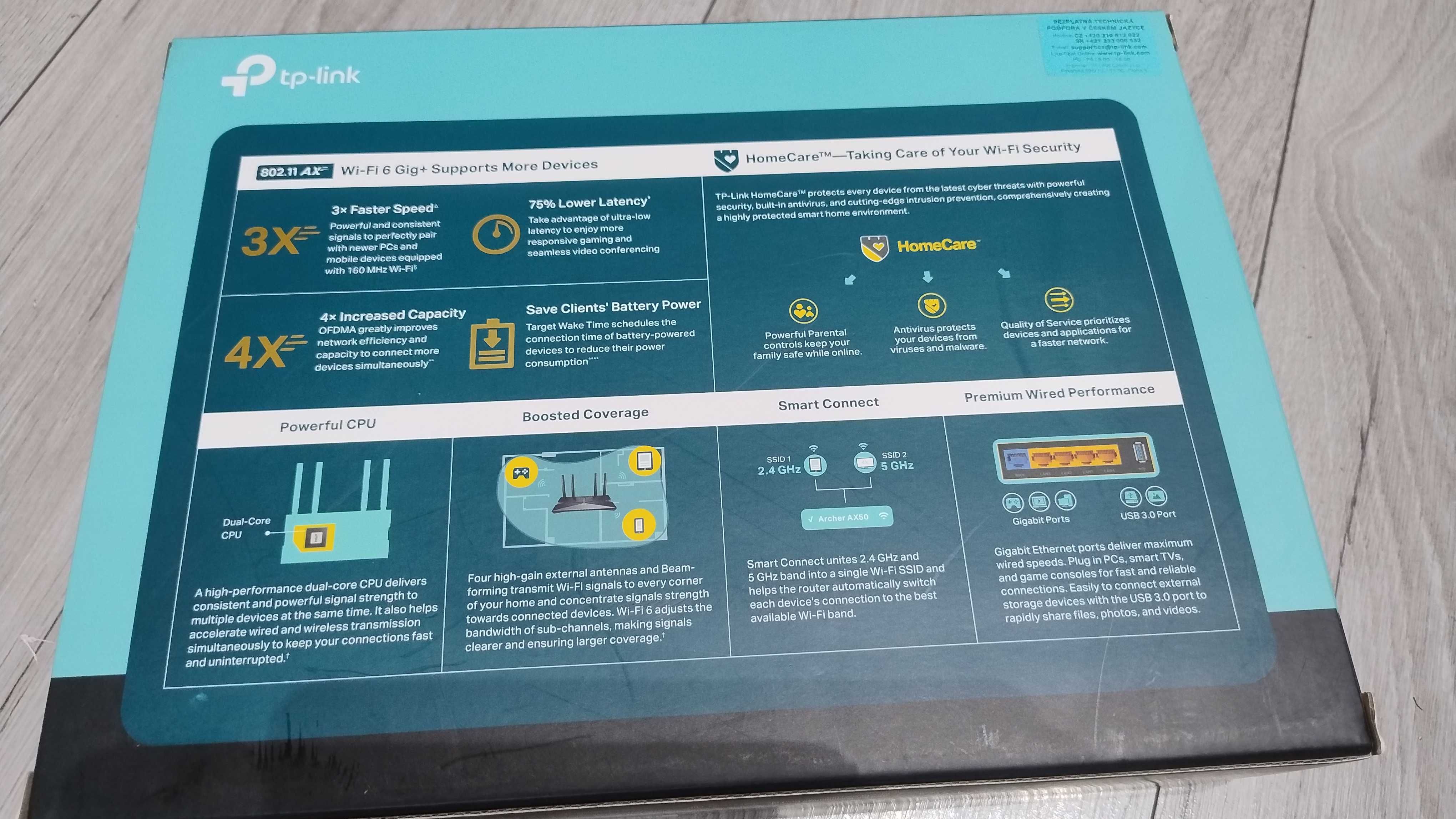 Router TP-LINK Archer AX50 2.4 / 5 GHz (DualBand) WI-FI 6