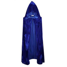 Peleryna niebieska z weluru kostium elf Nowa Halloween