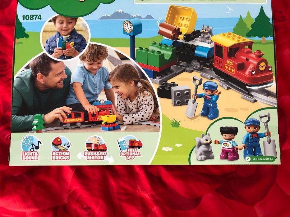 Конструктор LEGO Duplo 10874 Поїзд на паровій тягі, потяг