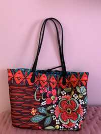 Letnia dwustronna torebka shopper Desigual