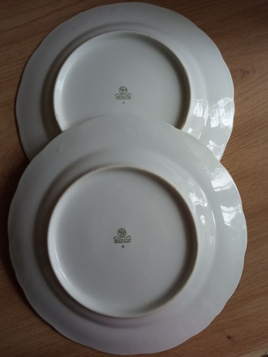 Talerze płaskie obiadowe Wałbrzych PRL