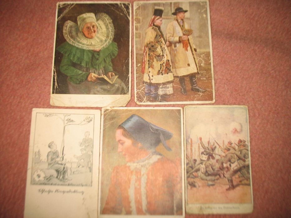 sprzedam pięć starych przedwojennych pocztówek niemieckich