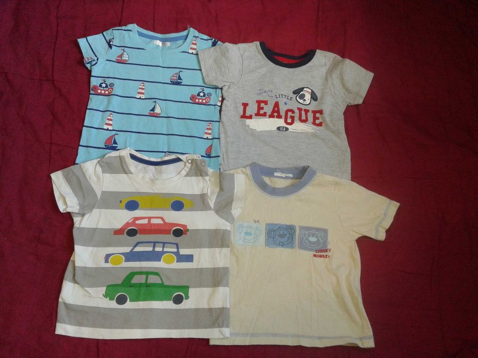 Zestaw koszulek chłopięcych 74/80 Primark i inne