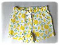 SPODENKI szorty w cytryny LUPILU roz 110/116 4-6 lat