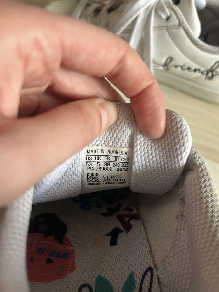 Adidas superstar Pure J 38 24cm białe buty