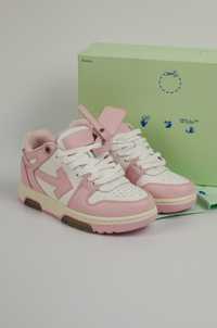 Кросівки жіночі Off-White Pink & White Out Of Office 'OOO' Sneakers