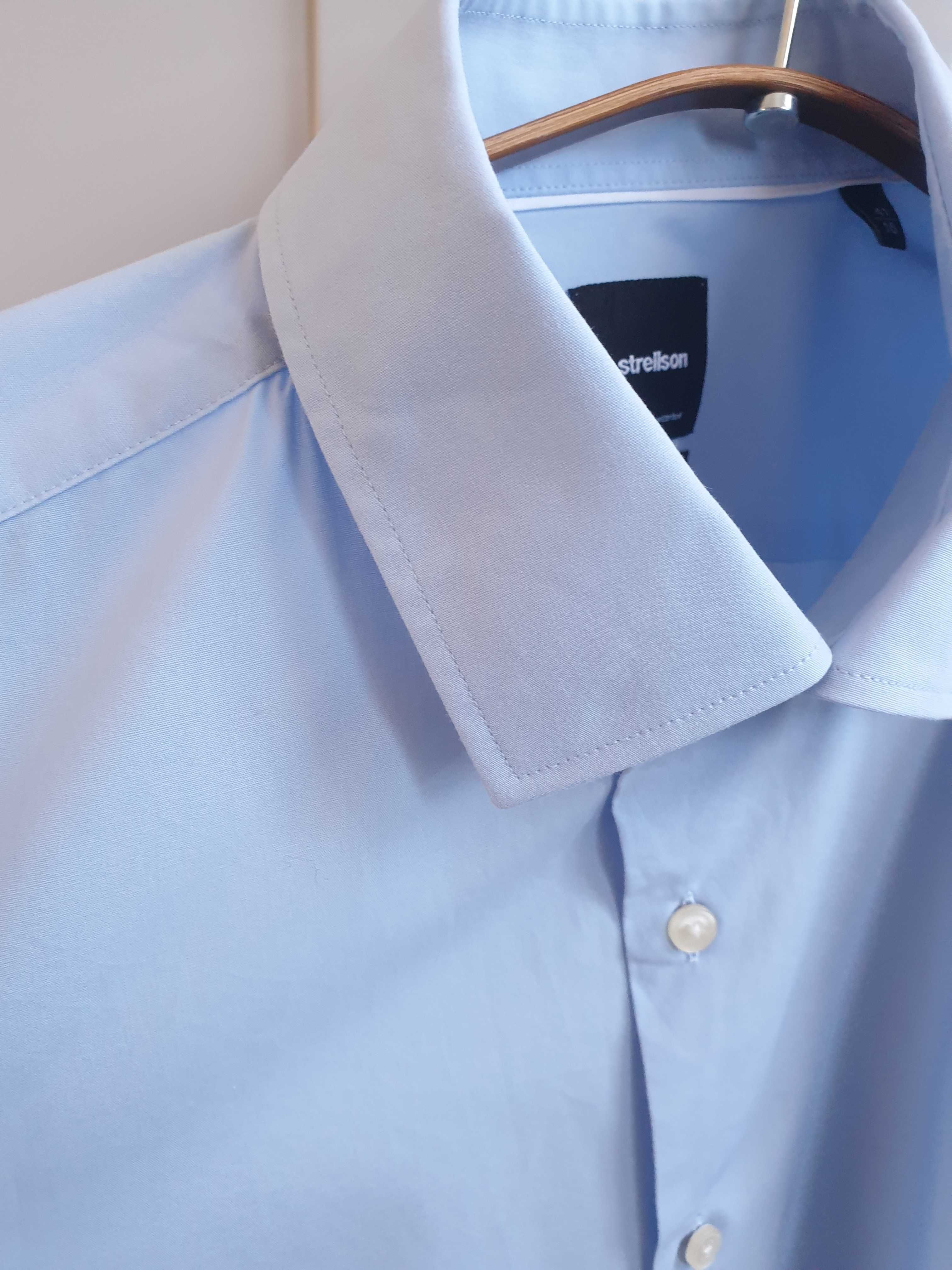 Niebieska koszula kołnierzyk 41 Strellson M L slim fit