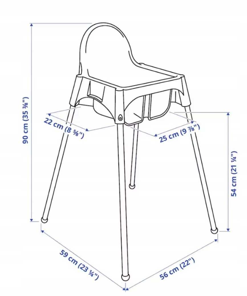 Krzesełko do karmienia z podnóżkiem IKEA