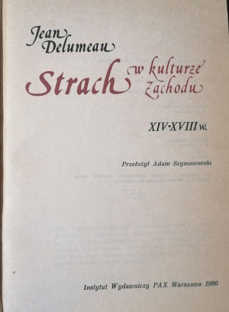 Strach w kulturze zachodu
