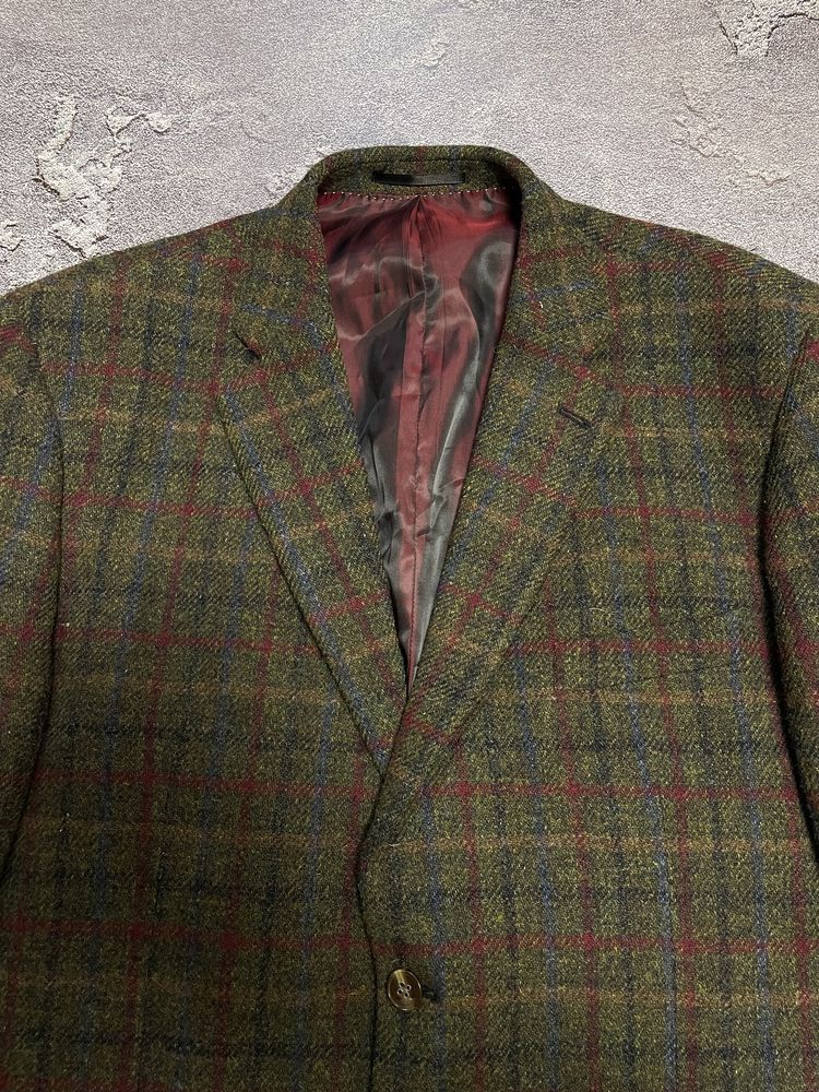 Чоловічий вовняний піджак блейзер harris tweed wool blazer