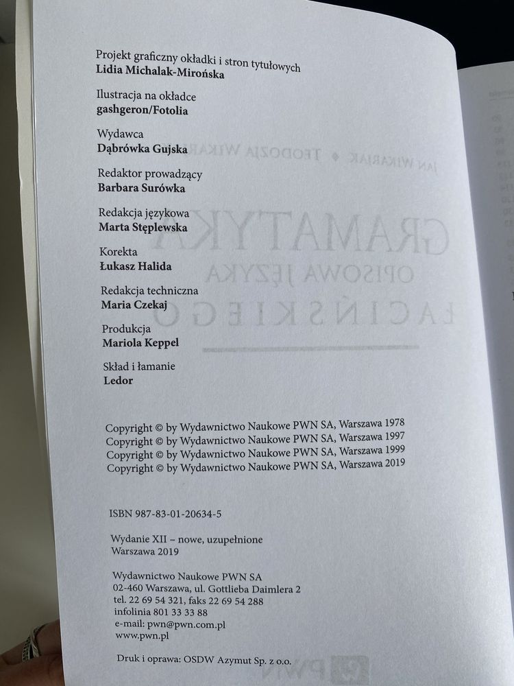 Gramatyka jezyka łacińskiego Wikarjak