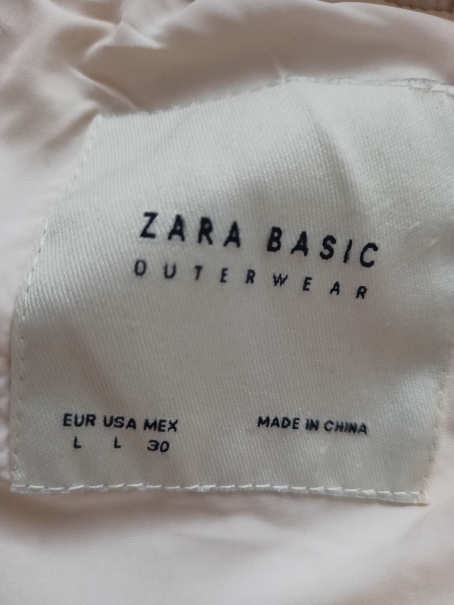 Kurtka puchowa naturalny puch Zara Basic