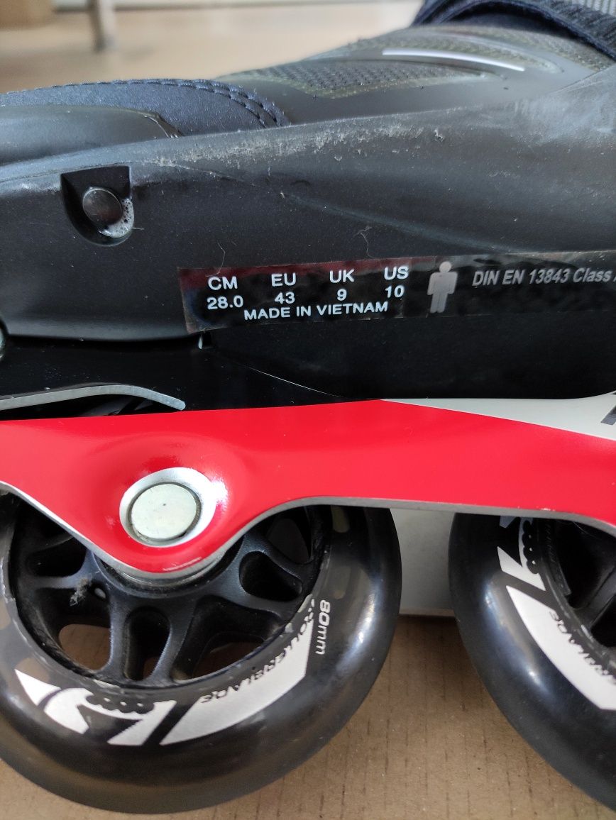 Rolki męskie Rollerblade Spark 80 rozm 43 (28cm) 80mm/82a SG5