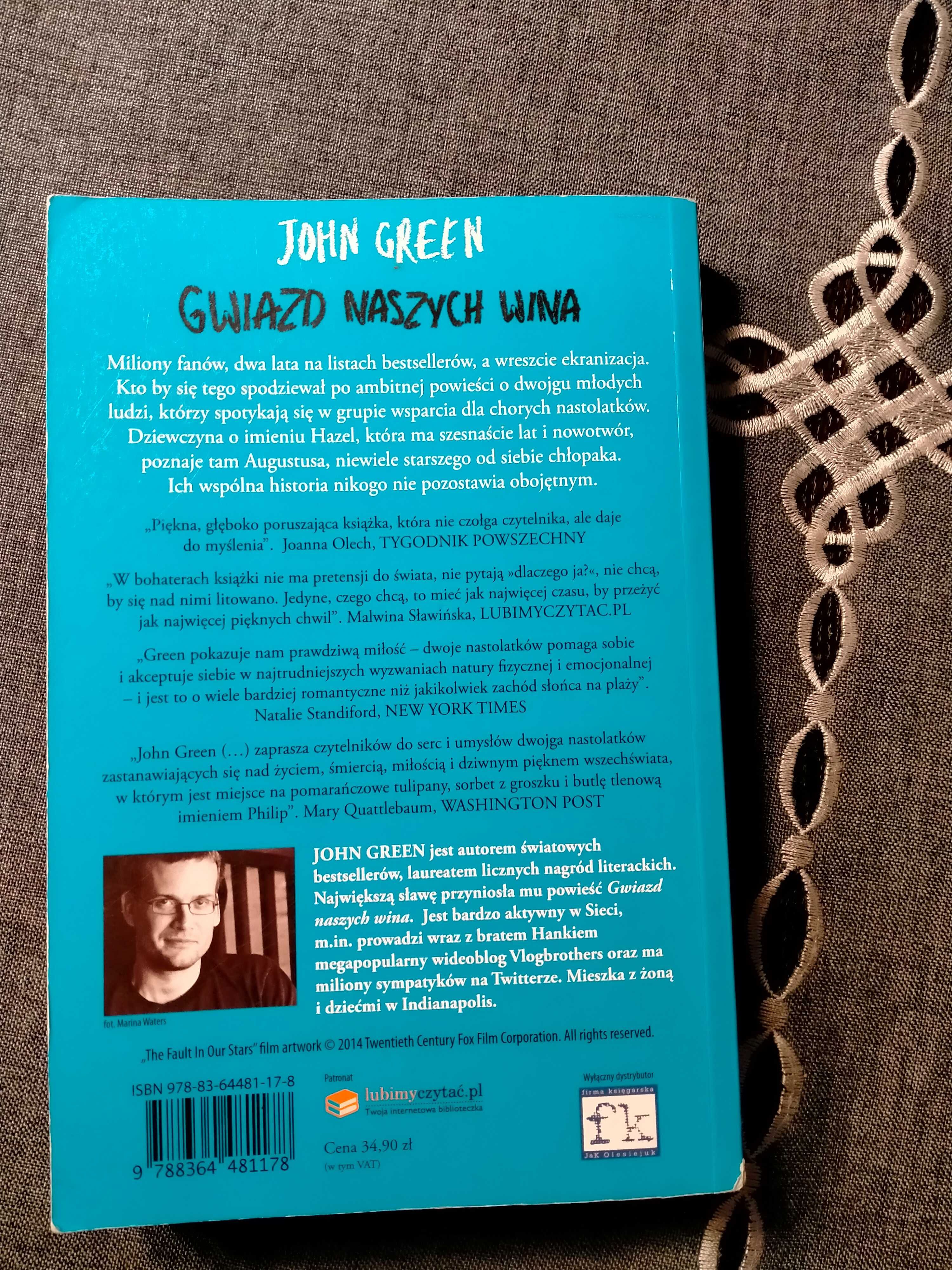 Gwiazd Nasych Wina, John Green