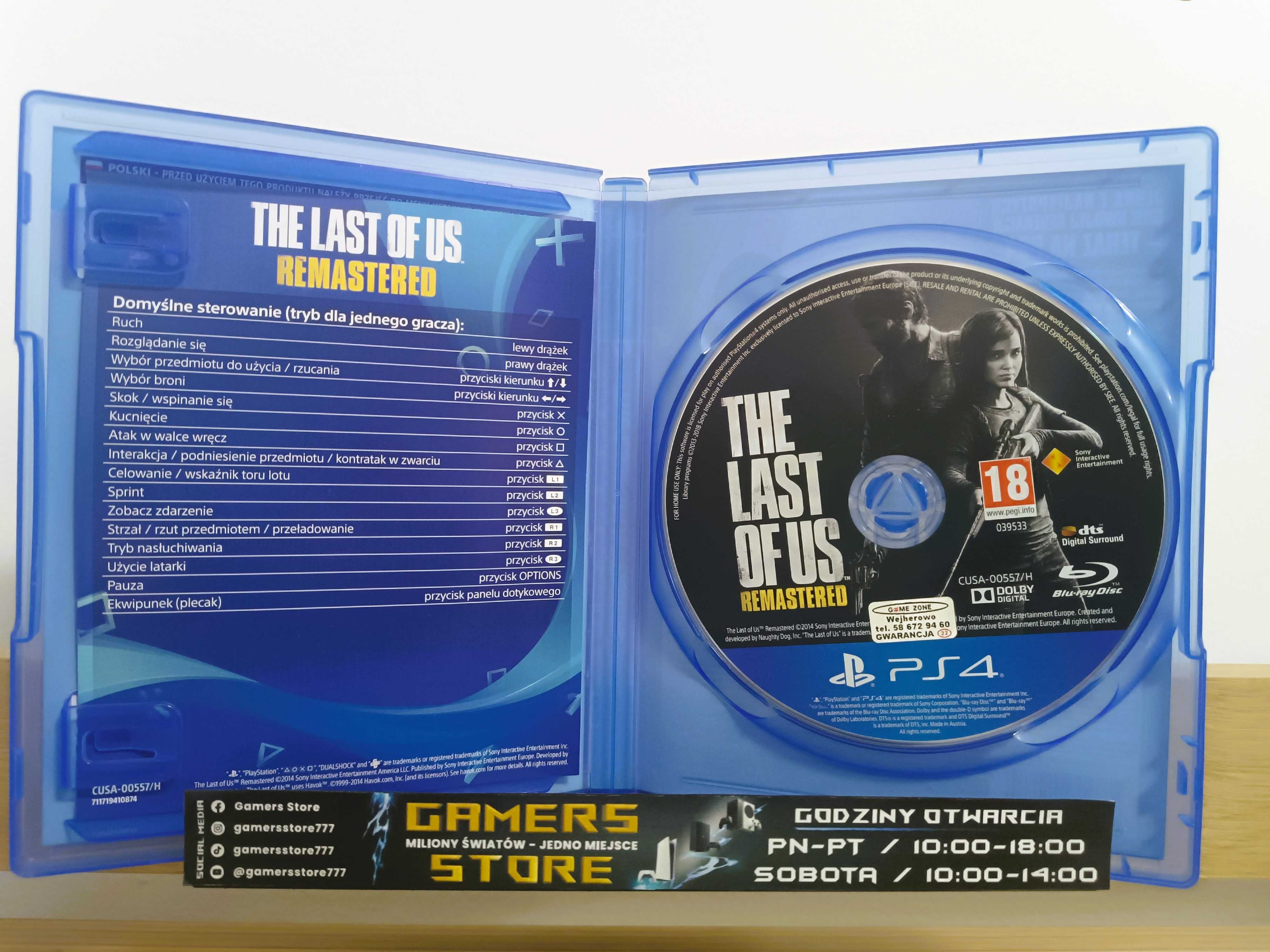 The Last of Us Remastered - PlayStation 4 - POLSKA WERSJA GAMERS STORE