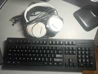 Słuchawki i klawiatura steelseries