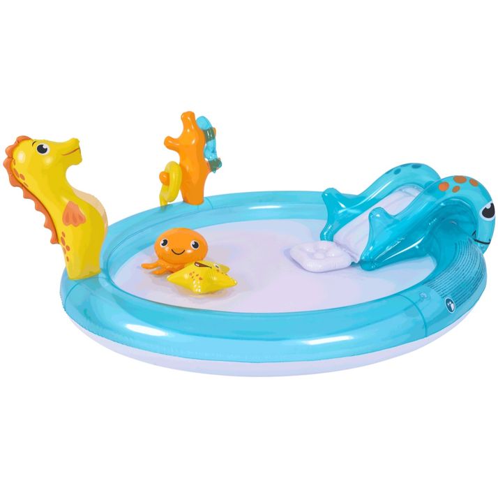 Basenik dla dzieci zjeżdzalnia prysznic zwierzątka