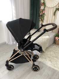 Cybex Mios Deep Black rama Rose Gold