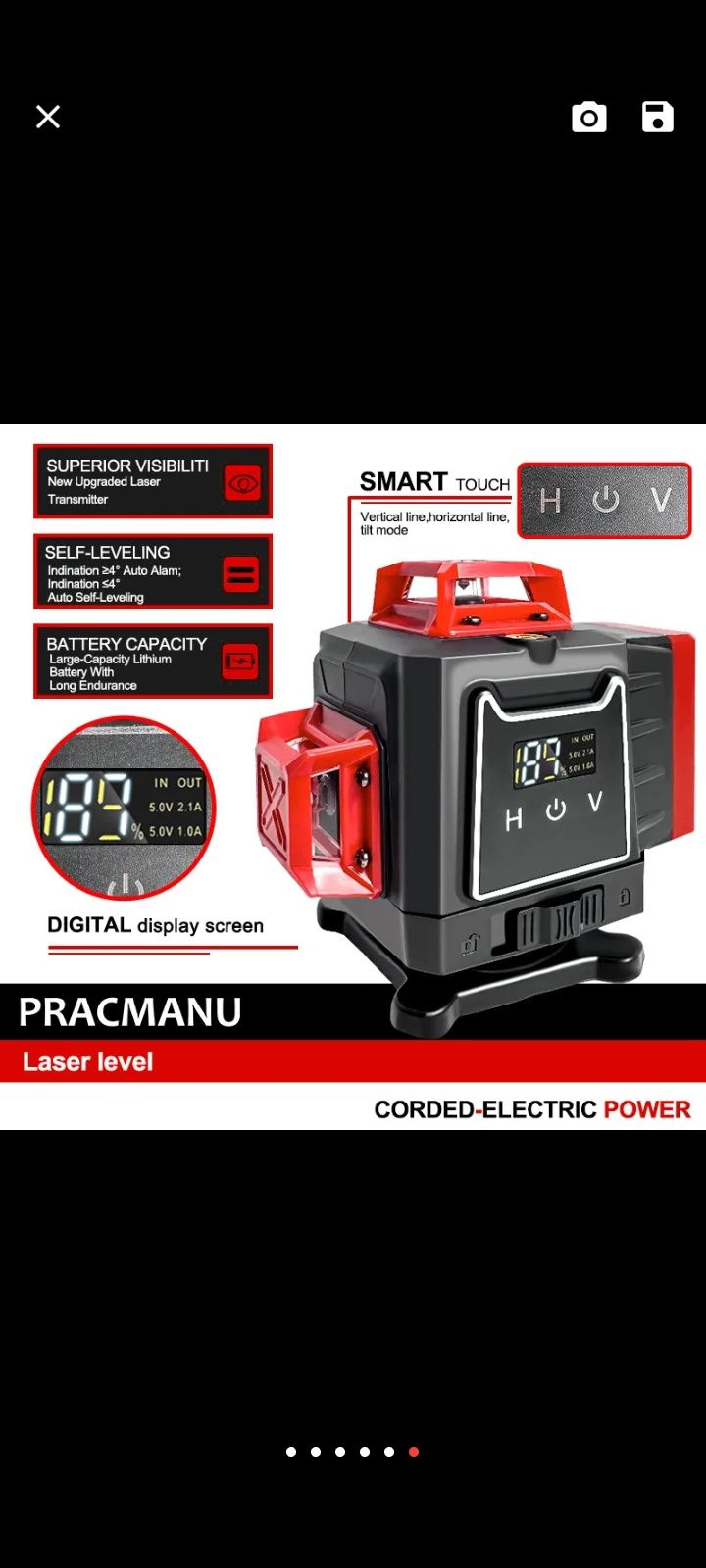 Лазерний рівень PRACMANU 4D
