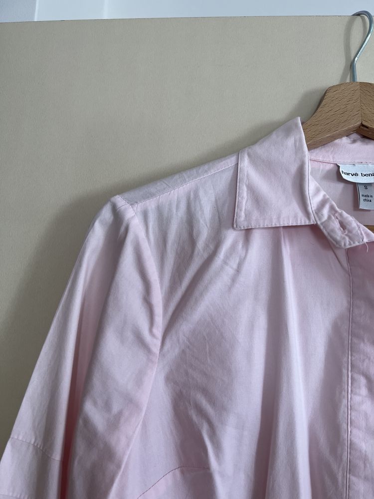 Damska koszula z rękawami 3/4 jasno różowa