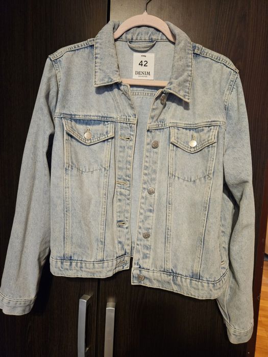 Jasna jeansowa kurtka bluza katana sinsay