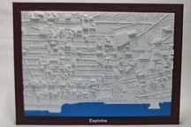 Mapa 3D com relevo Espinho