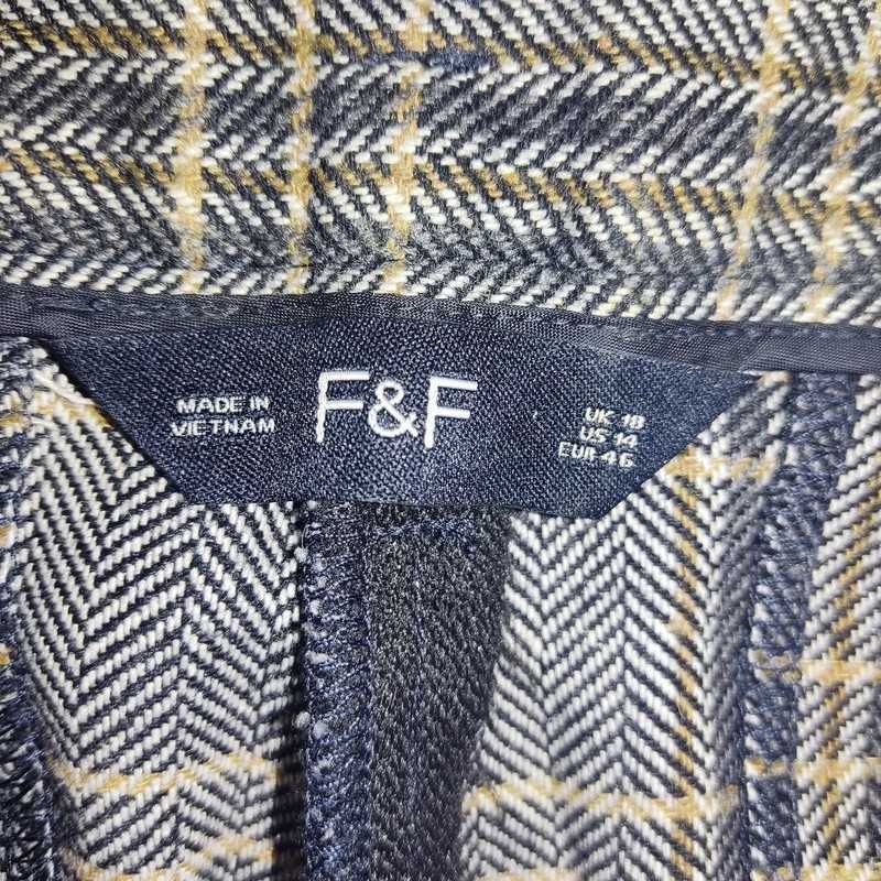 F&F spodnie damskie w kratkę rozmiar 46
