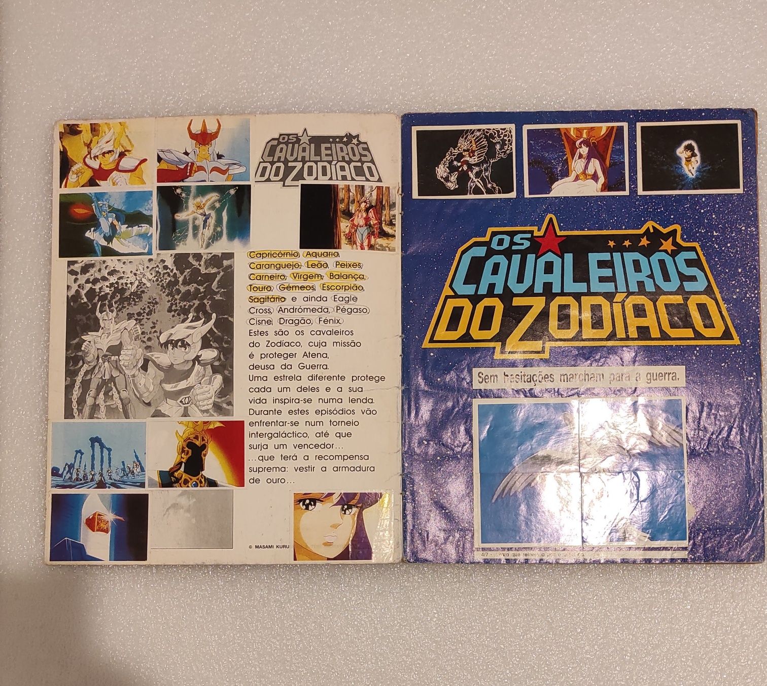 Caderneta Panini Cavaleiros do Zodíaco