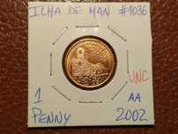 396 Isle of Man - moeda de 1 penny de 2002 AA (UNC)