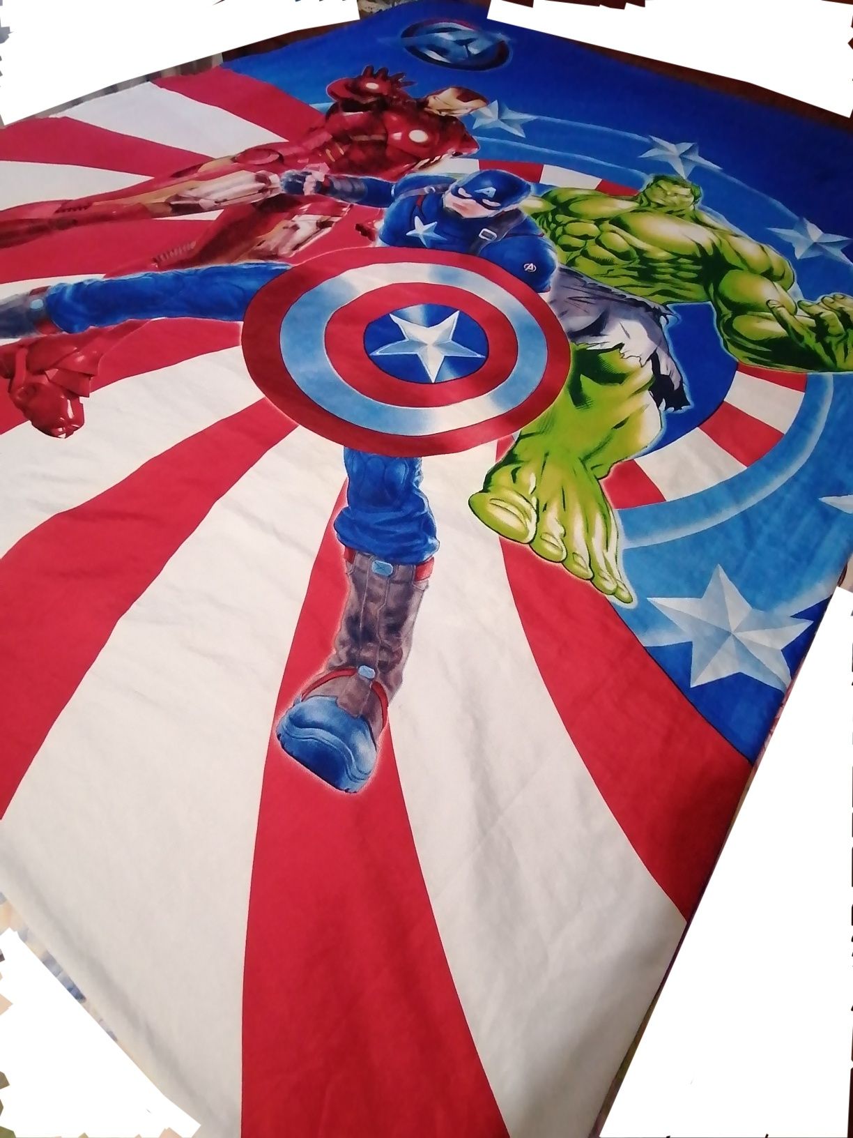 Capa de edredão do herói da Marvel Capitão América