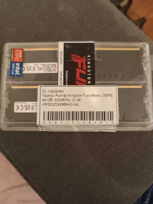 kingston 2x32gb ddr5 5200 cl36