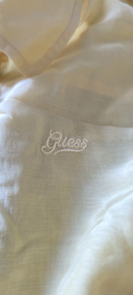 Żółta jedwabna koszula GUESS