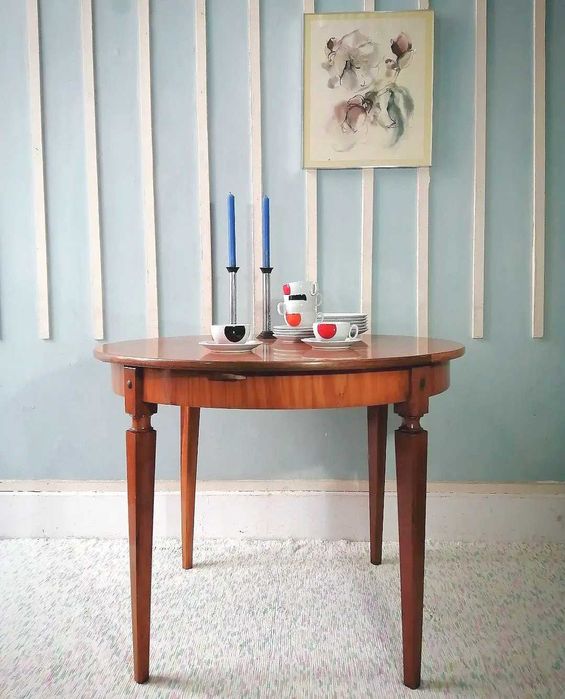 Mesa redonda extensível - Vintage