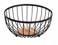 DUŻY koszyk MISA NA OWOCE WARZYWA czarna metaloway LOFT 25 CM