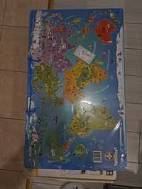 Zabawka  mapa magnetyczne puzzle