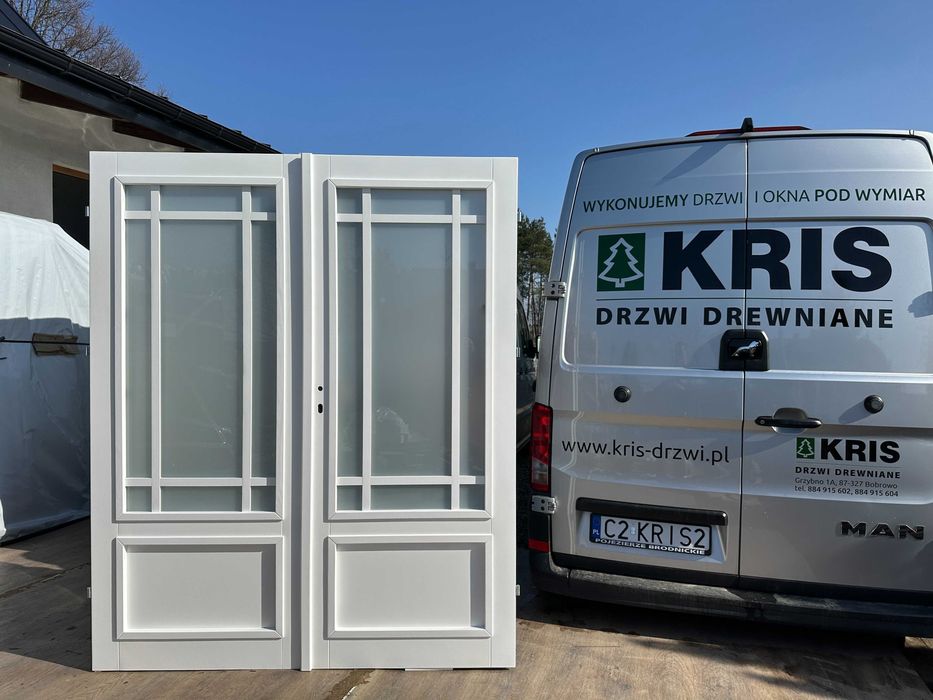 Drzwi wewnętrzne drewniane dwuskrzydłowe Od ręki CAŁA POLSKA  170x205