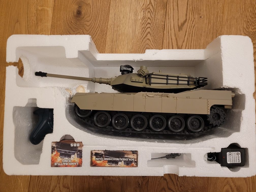 Czołg tank Abrams M1A2 zdalnie sterowany, skala 1:18