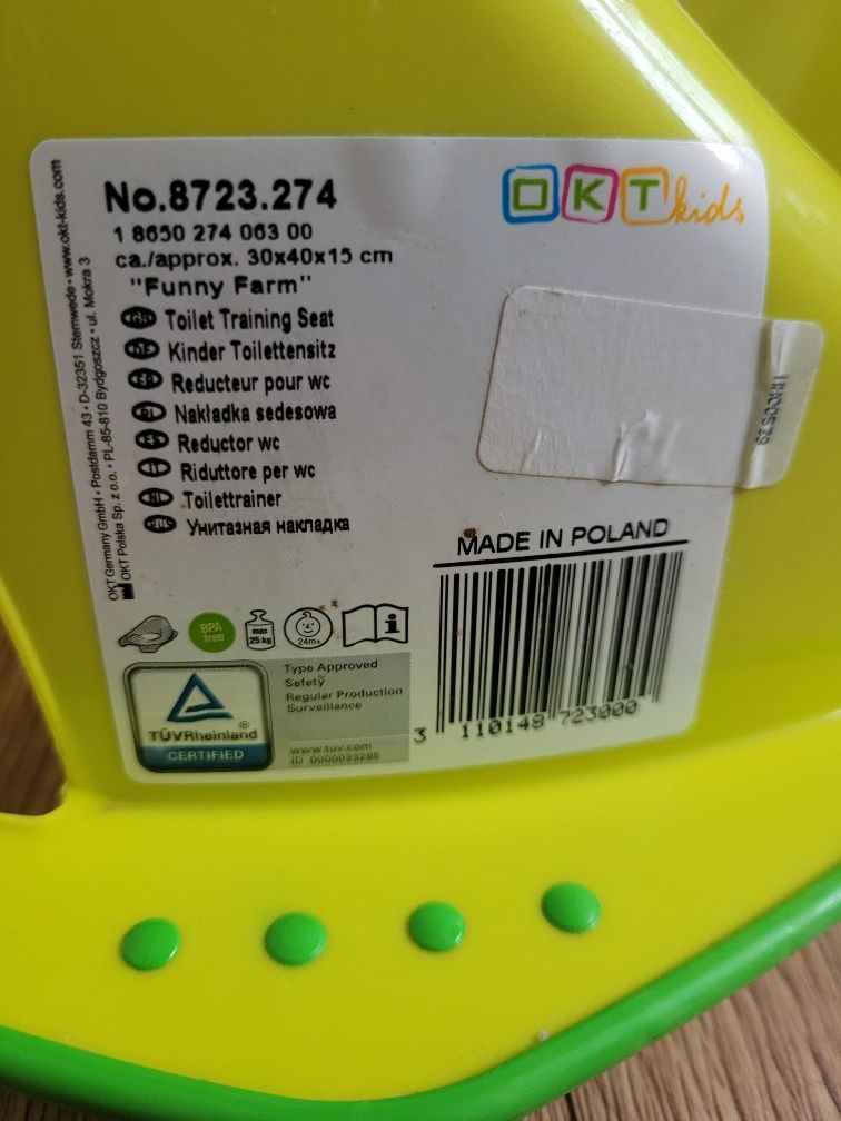 Nakładka sedesowa podkładka na WC dla dziecka OKTkids

Wymiary 30x40x1
