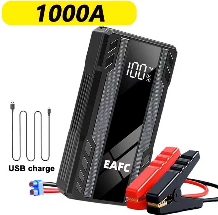 Пусковое устройство EAFC 1000A 12000 mAh для бензиновых авто до 3.0L