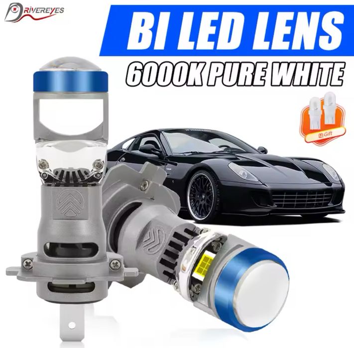 BI Led h7 лед н7 НОВИНКА міні лінза